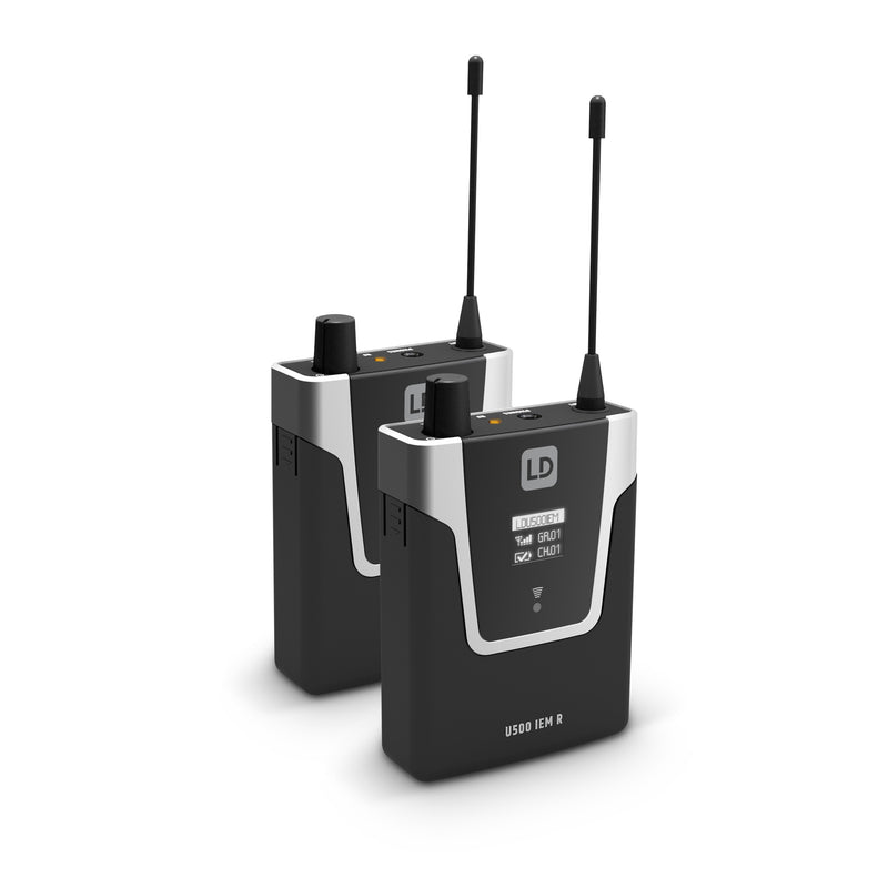 LD Systems U500 IEM Wireless In-Ear Monitoring System with Twin Pack with Earphones