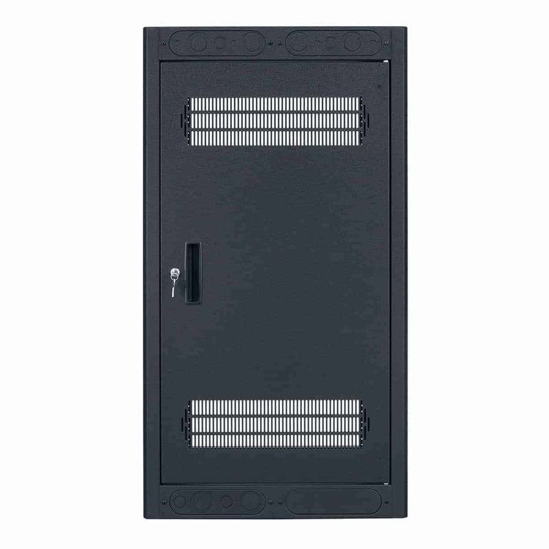 Rack AV fermé Lowell Ler-2127 avec porte arrière - 21U x 27 "D