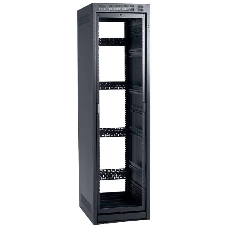 Lowell LHR-4442 Host Cabinet with Rollout-Rotating AV Rack - 44U x 42"D