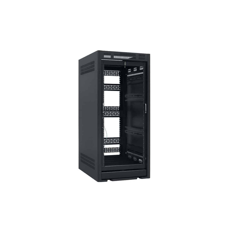 Lowell LHR-2432 Host Cabinet with Rollout-Rotating AV Rack - 24U x 32"D