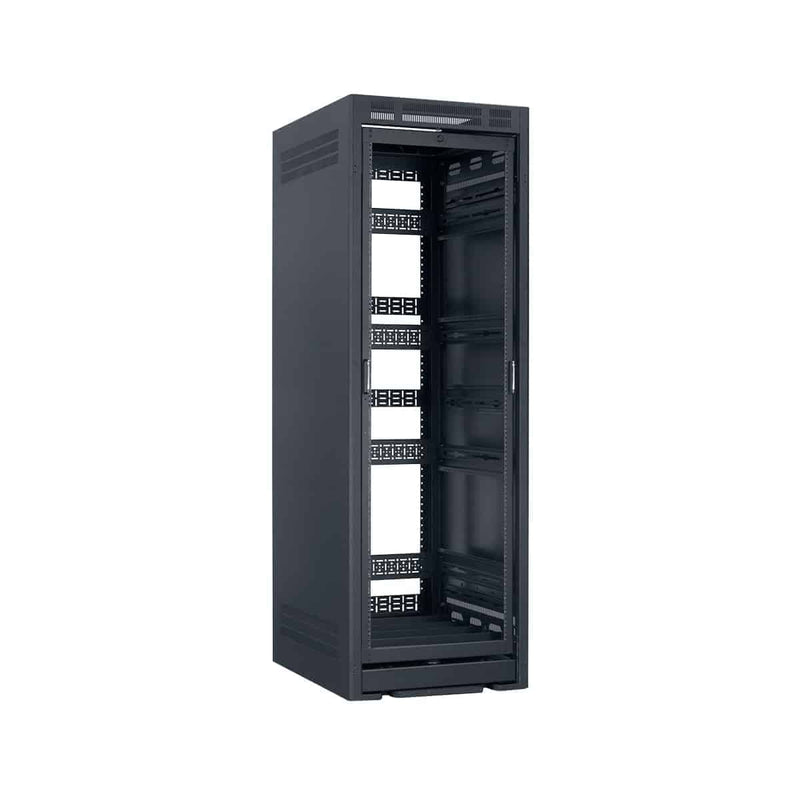 Lowell LHR-3532 Host Cabinet with Rollout-Rotating AV Rack - 35U x 32"D