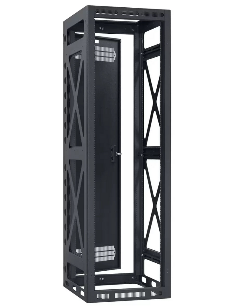 LOWELL LSGR-4027 Rack Gangable AV Gangable Sismic avec porte arrière - 40U x 27 "D