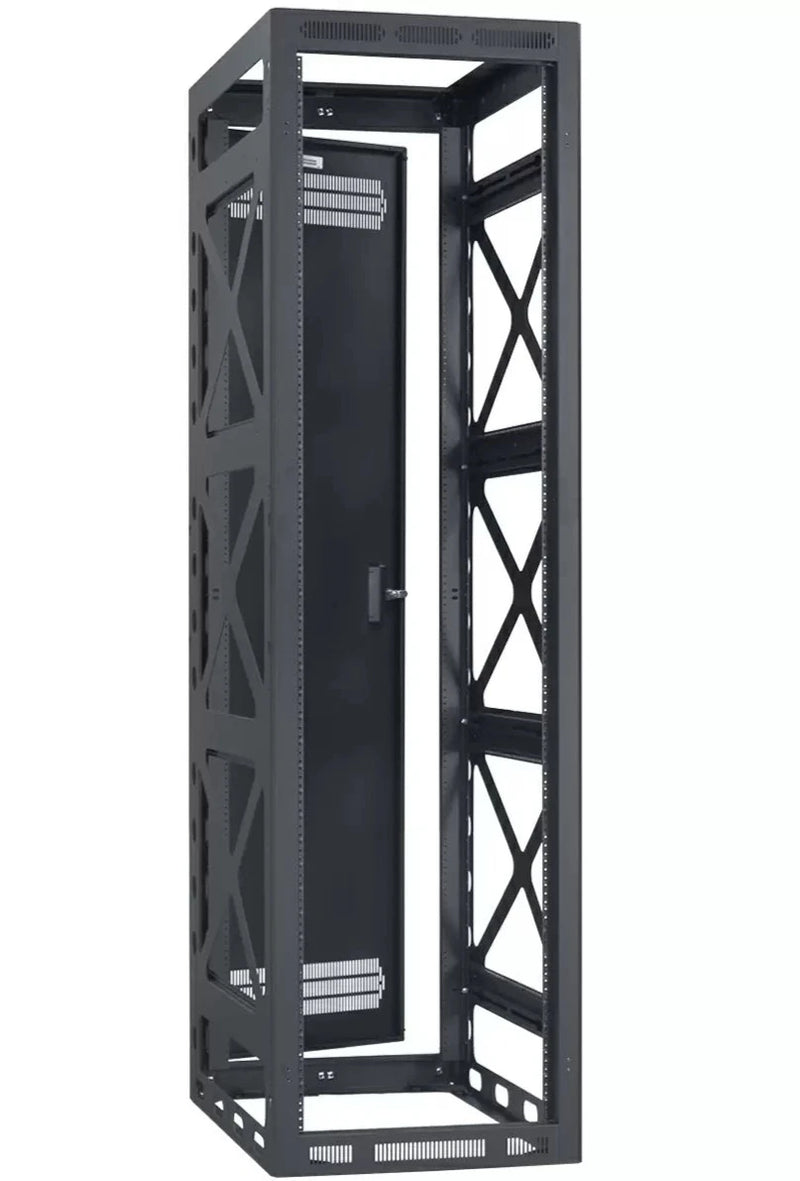 Lowell LSGR-4436 Seismic Rated Gangable AV Rack with Rear Door - 44U x 36"D