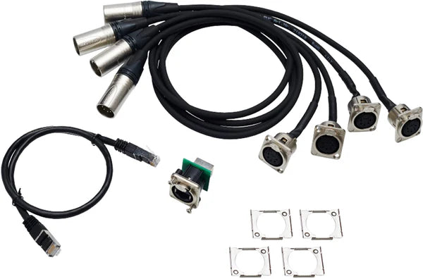 MA Lighting MA210629 5 Pin XLR Rack Mount Kit Adapter Cable Set for 4Port Node