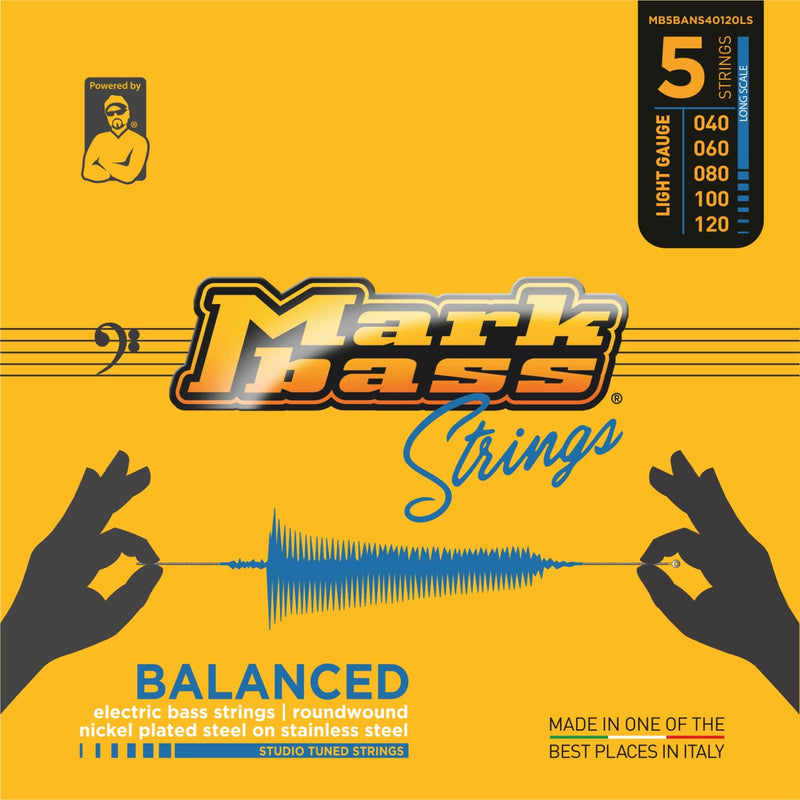 Mark Bass MB5BANS40120LS Nickel Plated Steel On Stainless Steel Studio Tuned Bass String (.040 - .120)