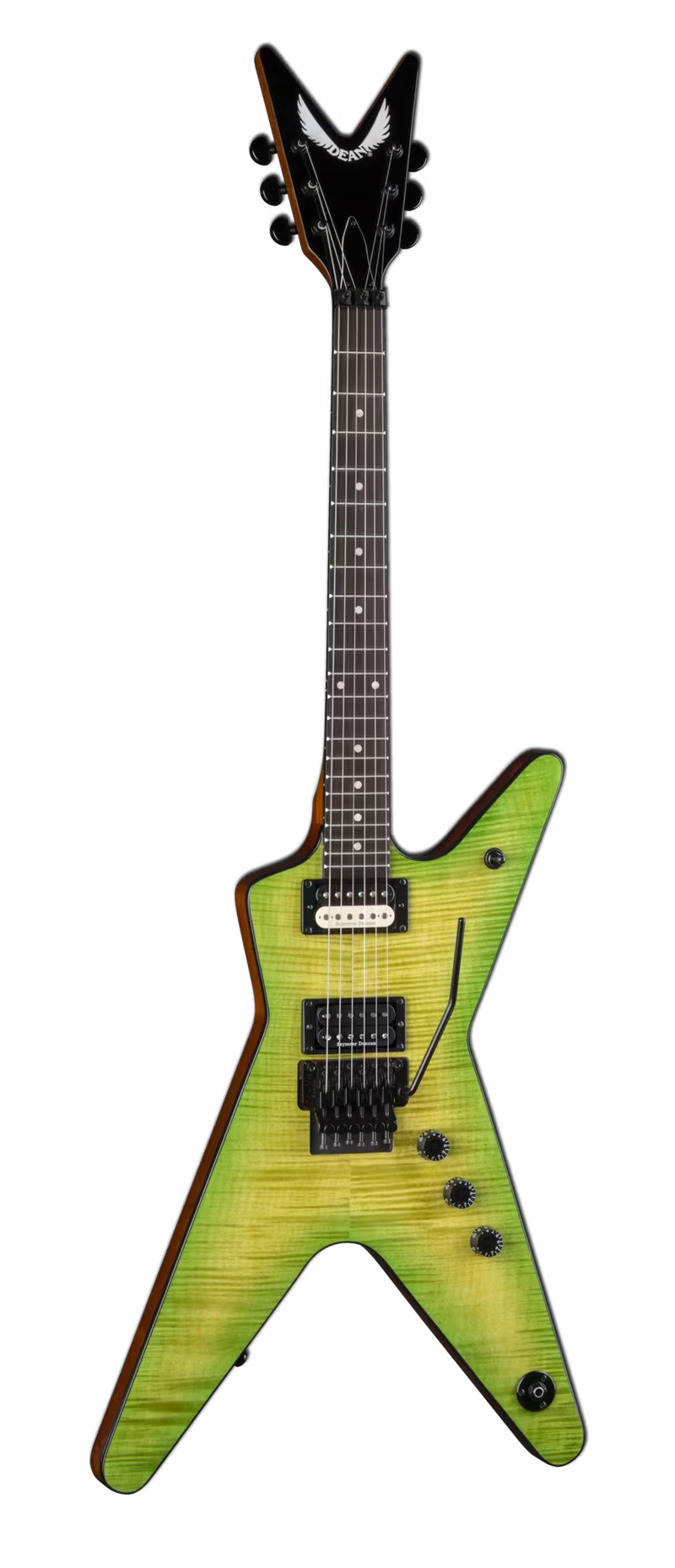 Dean Guitars ML 79 F FM SD SLM Floyd Flame Top Electric Guitar (Duncans Slime)