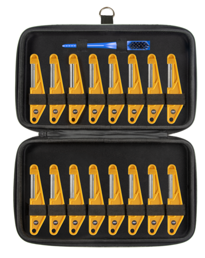 MusicNomad NUT-FILE-16PC-SET Guitar Nut Files 16 Pc Set w/ Case & Cleaning Brush