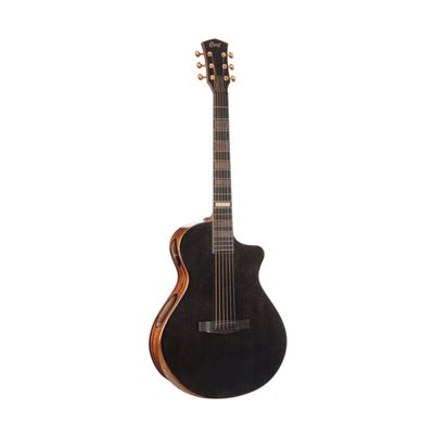 Cort MODERN-BLACK-TBK-CASE Acoustic Electric Guitar (Trans Black Gloss)