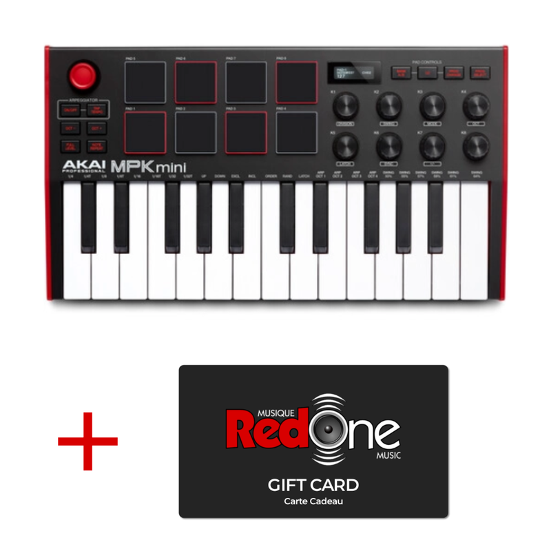 Akai MPK Mini MKIII Contrôleur de clavier à 25 touches + carte-cadeau 25 $