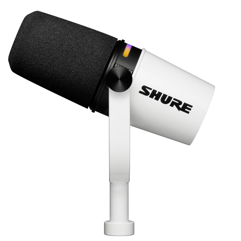 Shure MV7+ Hybrid Cardioid Dynamic Podcast Microphone (White)