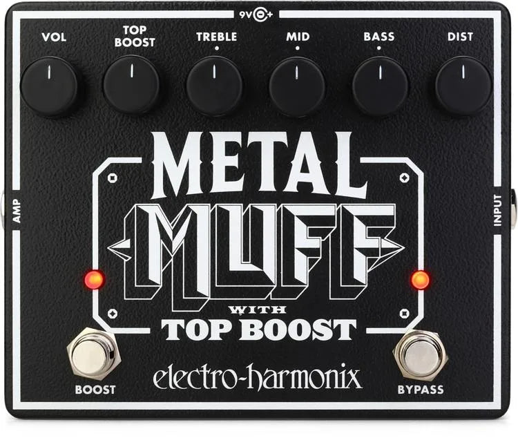 Pédale de distorsion Electro-Harmonix METAL MUFF avec Top Boost