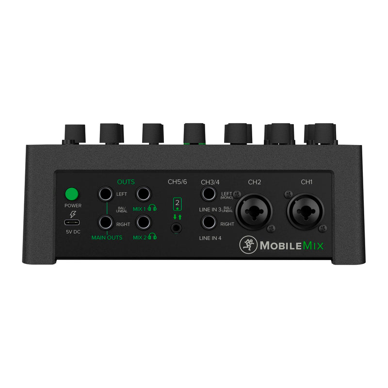 Mackie MOBILEMIX Table de mixage 8 canaux alimentée par USB pour la production A/V, le son en direct et le streaming
