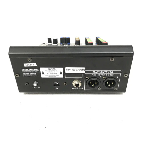 Music8 M8-MX2 Console de mixage USB 5 canaux/mélangeur d'interface avec EQ et DSP