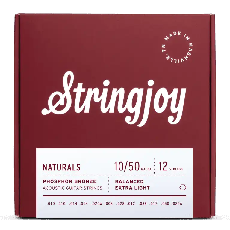 Stringjoy SJ-NB1024 12 Acoustic Guitar Strings Extra Light - 10-50