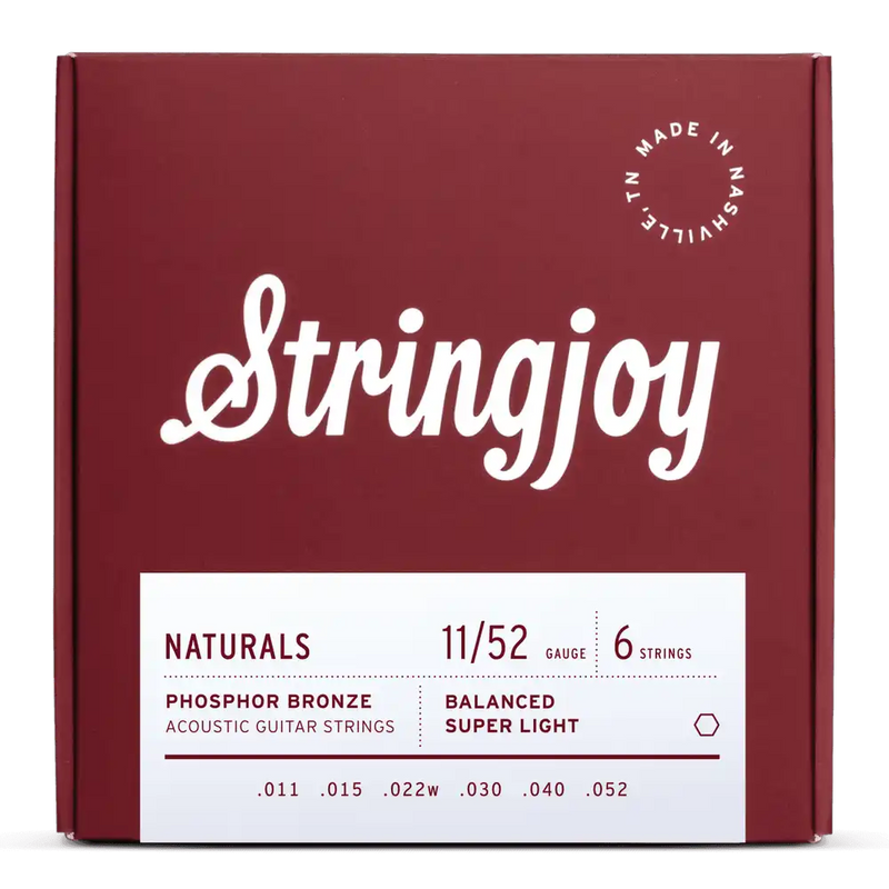 Stringjoy SJ-NB1152 Acoustic Guitar Strings Super Light - 11-52