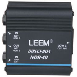 Leem NDR40 Passive Direct Box with Ground Lift & Monitor Loop