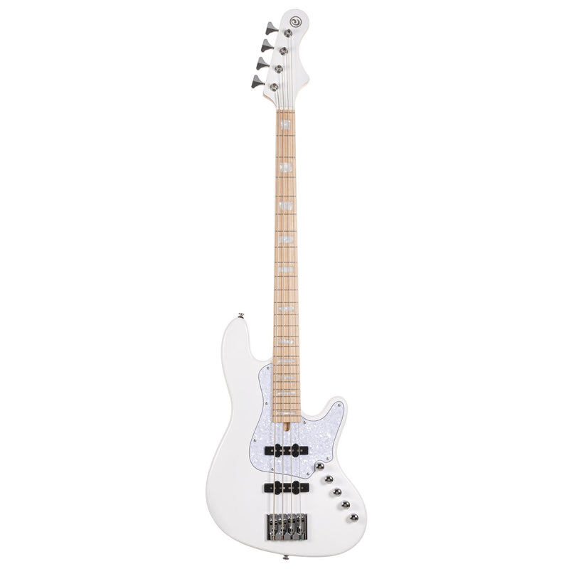 CORT NJS4-WHT-Case Elrick NJS 4 Electric Bass (blanc)