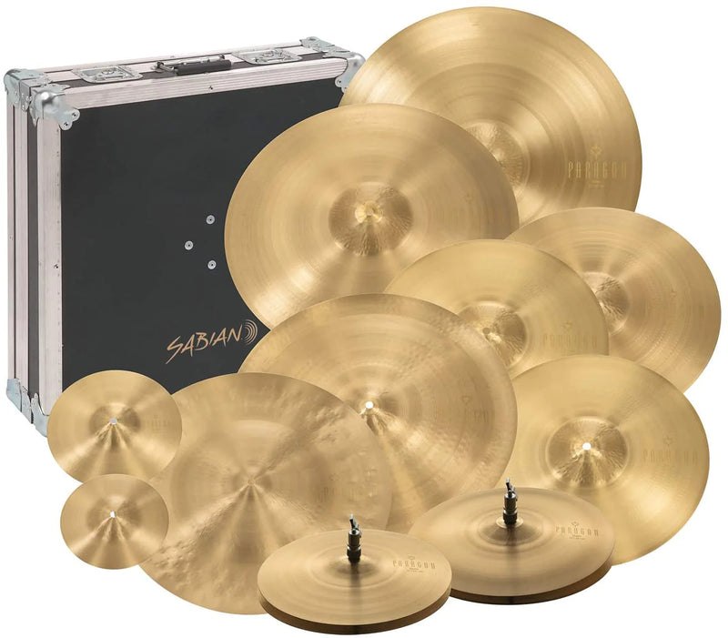 Sabian NP5006B Paragon Neil Peart Complete Cymbal Set Brilliant Finish with Flight Case