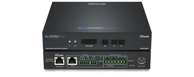 Blustream NPA70DA Dante Networked Amplifier - 2x 35W