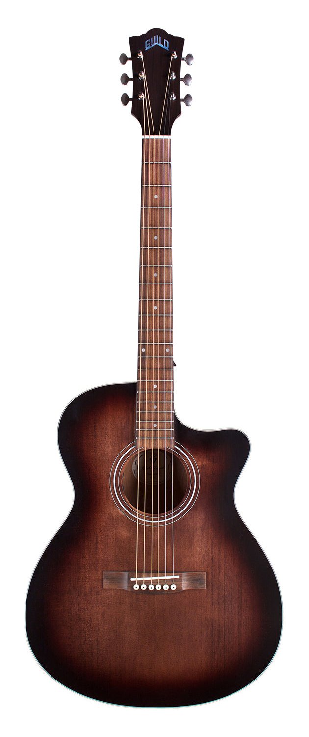 Guild OM-240CE Archback Acoustic Guitar (Antique Charcoal Burst) LIMITED QUANTITY