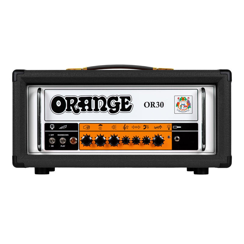 Orange OR30 30W All Valve, Single Channel Amp Head with Footswitchable Volume Boost (Black)