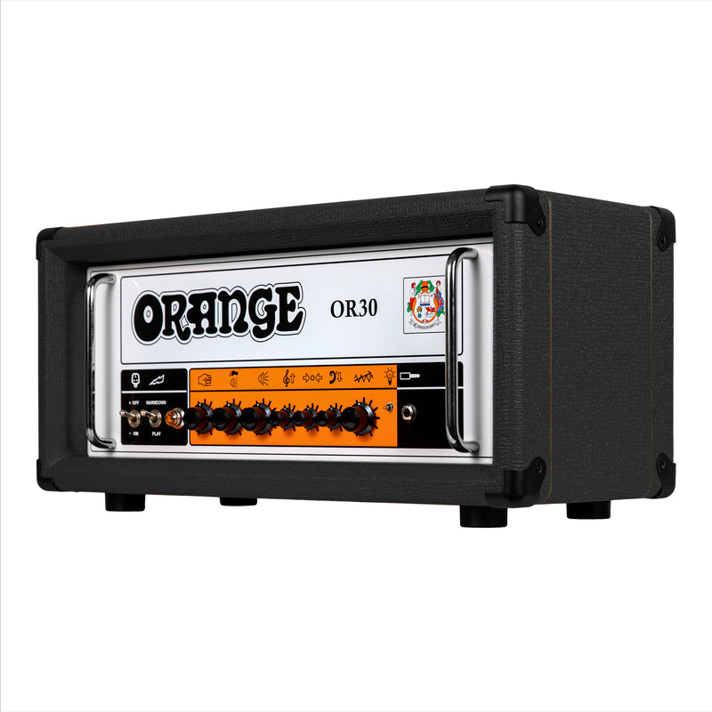 Orange OR30 30W All Valve, Single Channel Amp Head with Footswitchable Volume Boost (Black)