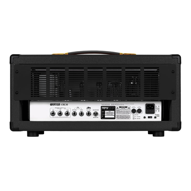 Orange OR30 30W All Valve, Single Channel Amp Head with Footswitchable Volume Boost (Black)