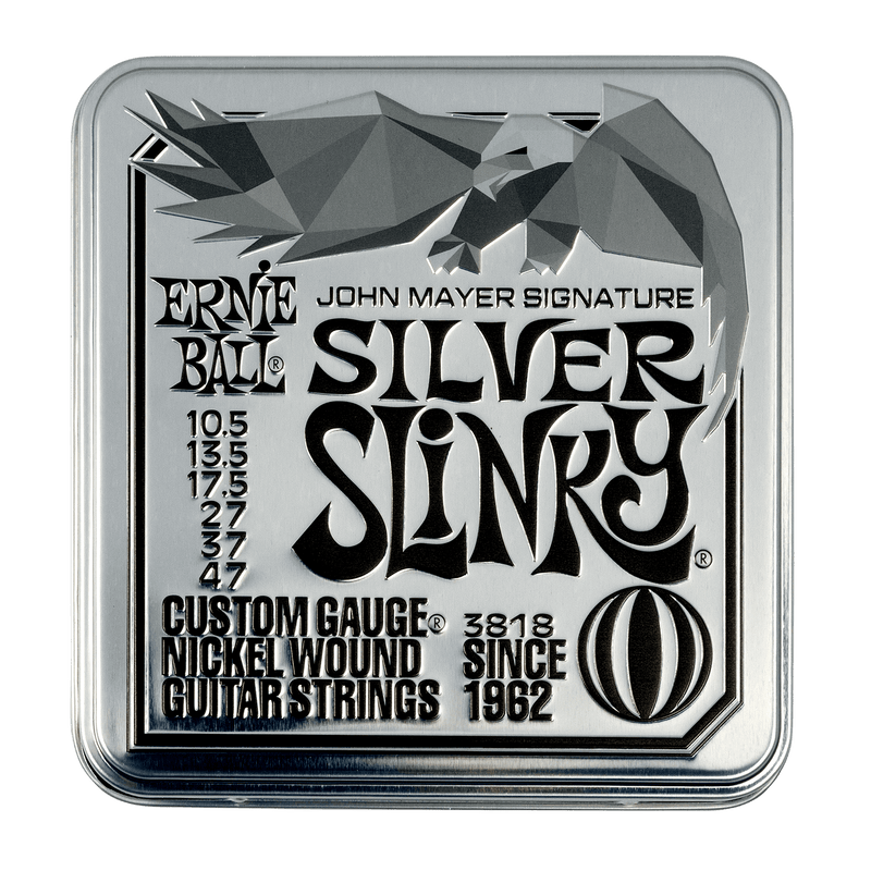 Ernie Ball 3818EB John Mayer Silver Slinky Signature Electric Guitar Strings - 3 Pack