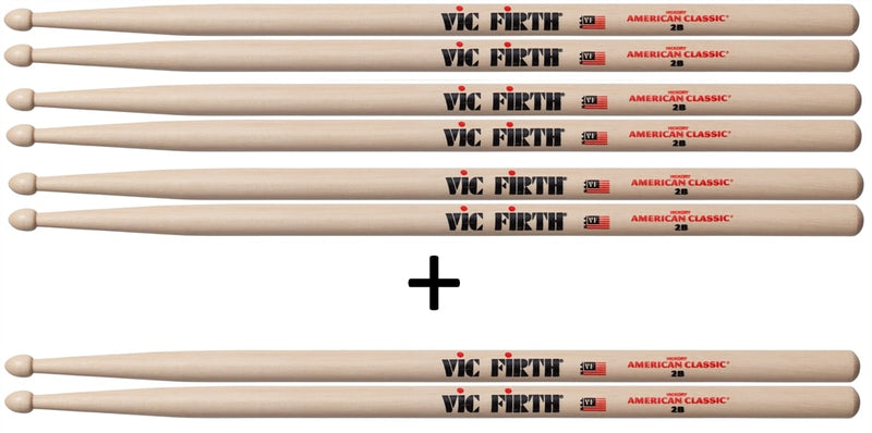 Vic Firth P2B.3-2B.1 American Classic Value Pack (4 Pack) - 2B