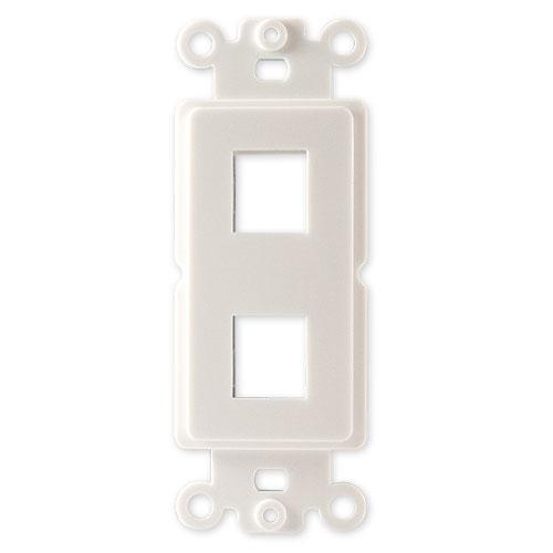 Covid PB-D2000-W Blank Wall Plate with 2 Keystone Hole (White)