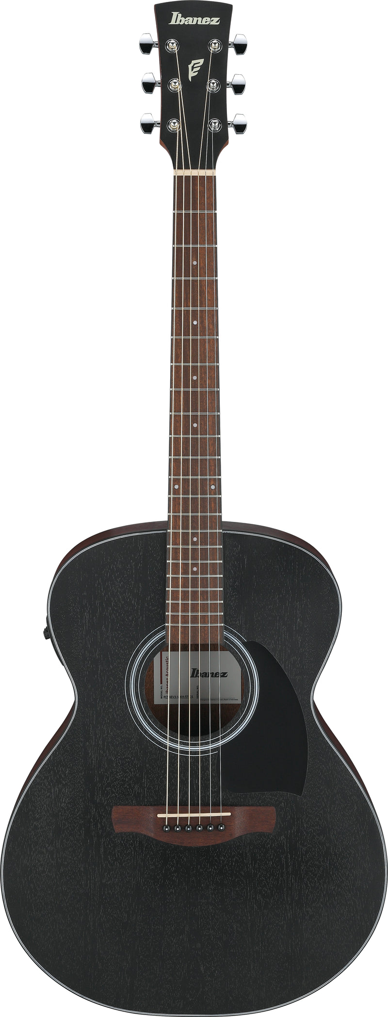 Ibanez PC54EWKH Acoustic Electric Guitar (Weathered Black Open Pore)