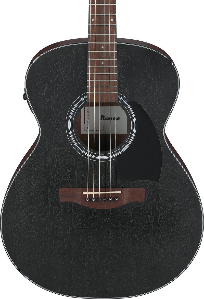 Ibanez PC54EWKH Acoustic Electric Guitar (Weathered Black Open Pore)