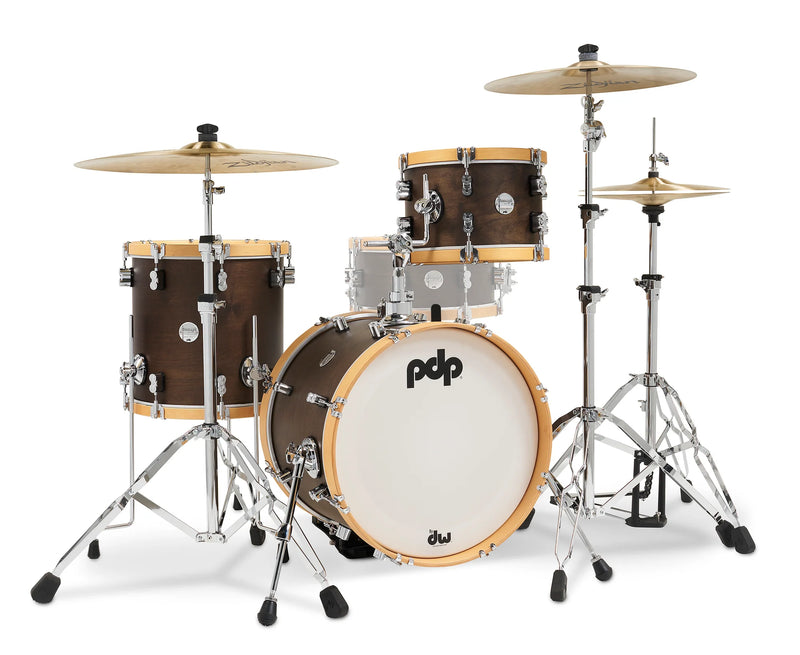 PDP PDCC1803WN Concept Maple Classic Pack de 3 coques Bop Finition teintée - Teinture noyer