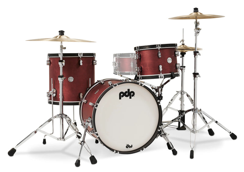 PDP PDCC2013OE Concept Maple Classic 3-Piece 20" Bass Drum Shell Pack (Ox Blood Stain)