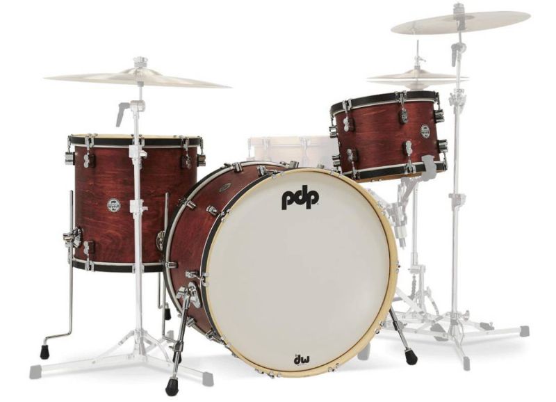 PDP PDCC2413OE Concept Maple Classic 3-Piece 24" Bass Drum Shell Pack (Ox Blood Stain)