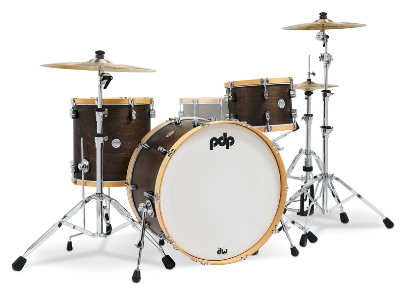 PDP PDCC2413WN Concept Maple Classic 3-Piece 24" Bass Drum Shell Pack (Walnut Stain)