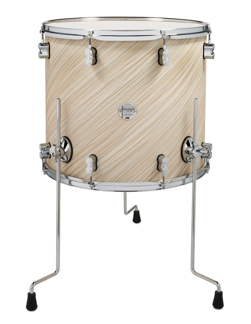 PDP PDCM1618TTTI Concept Maple Finish Ply Tom au sol 16" x 18" - Ivoire torsadé