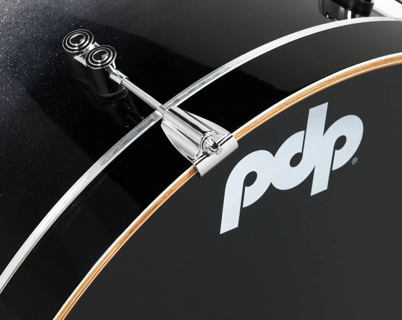 PDP PDCM24RKSB Concept Maple 3 pièces Rock Shell Pack Finition laque - Argent à noir fondu
