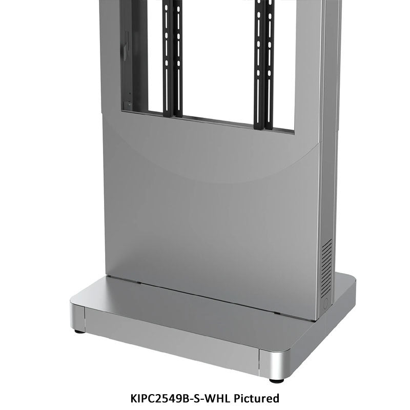 Peerless-AV KIPC2555-S-WHL Portrait Kiosk with Wheels for 55" Displays (Silver)