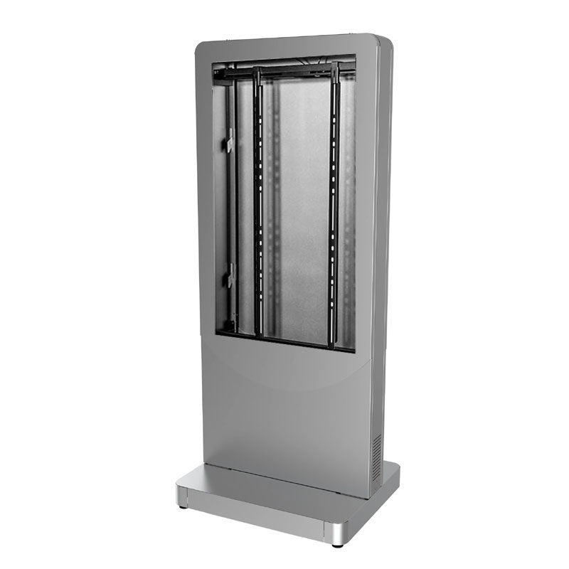 Peerless-AV KIPC2555-S-WHL Portrait Kiosk with Wheels for 55" Displays (Silver)