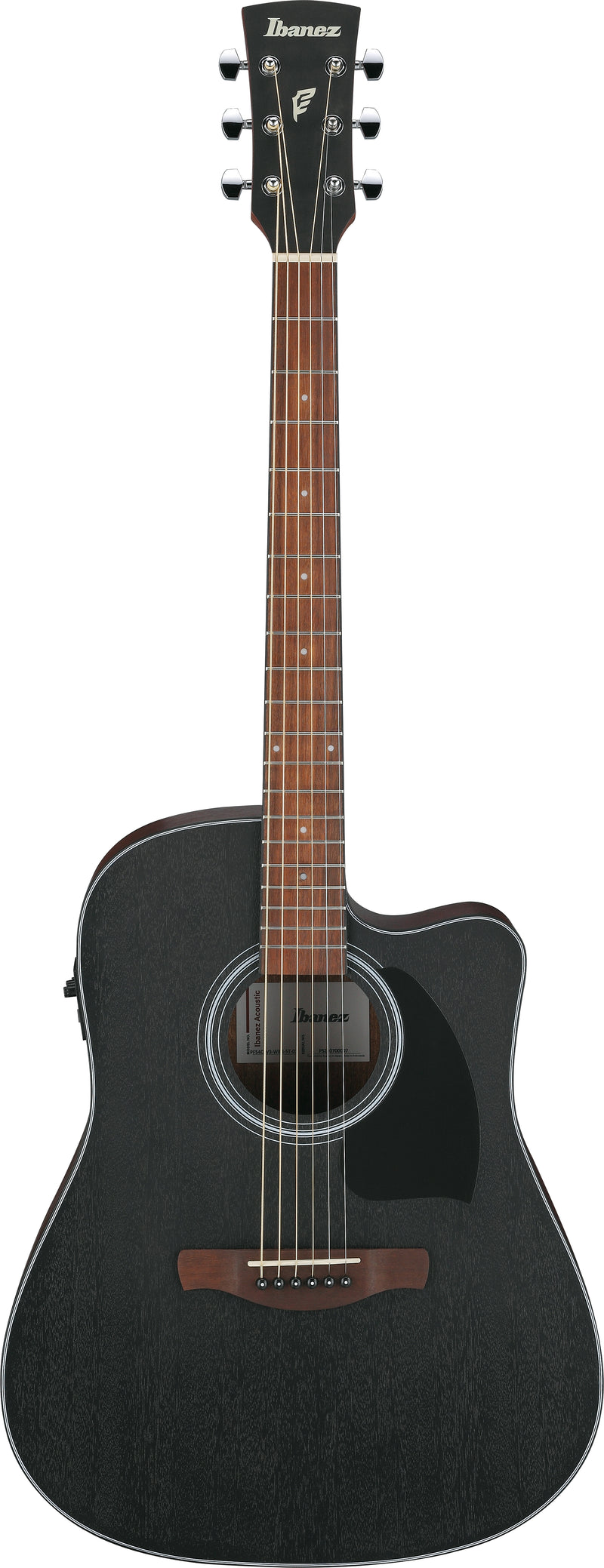 Ibanez PF54CEWKH Acoustic Electric Guitar (Weathered Black Open Pore)