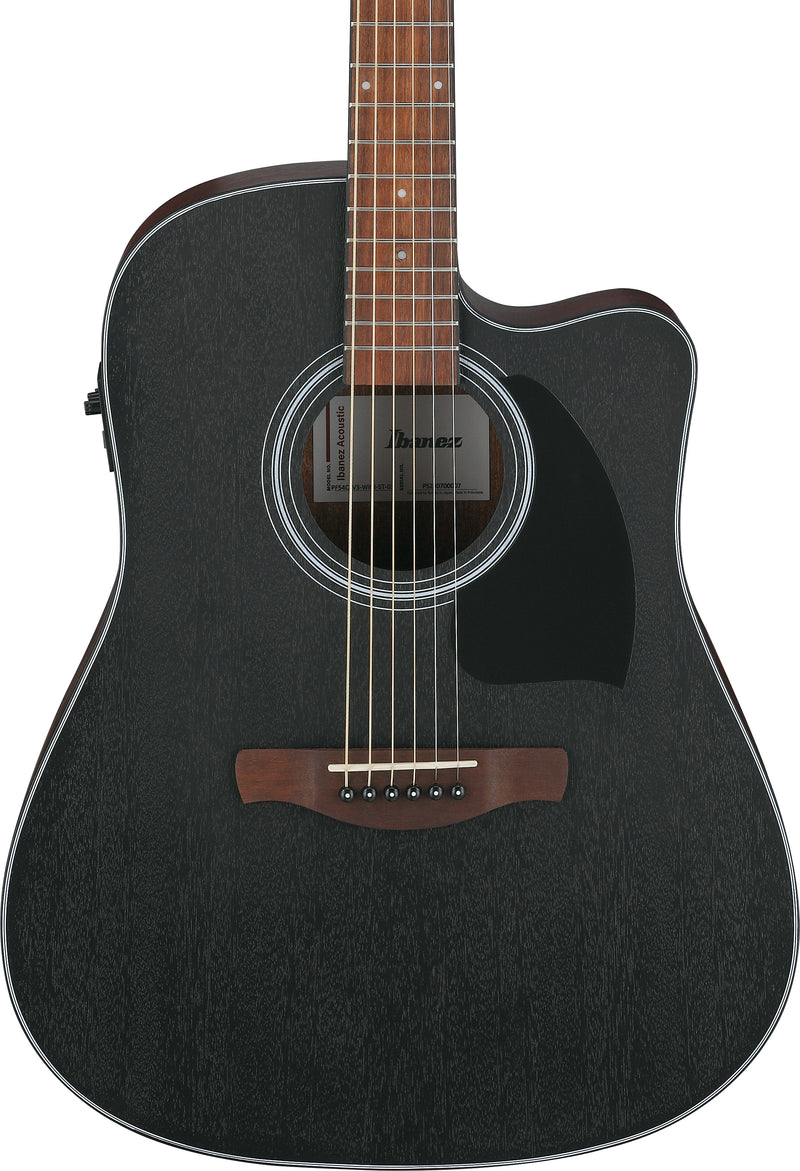 Ibanez PF54CEWKH Acoustic Electric Guitar (Weathered Black Open Pore)