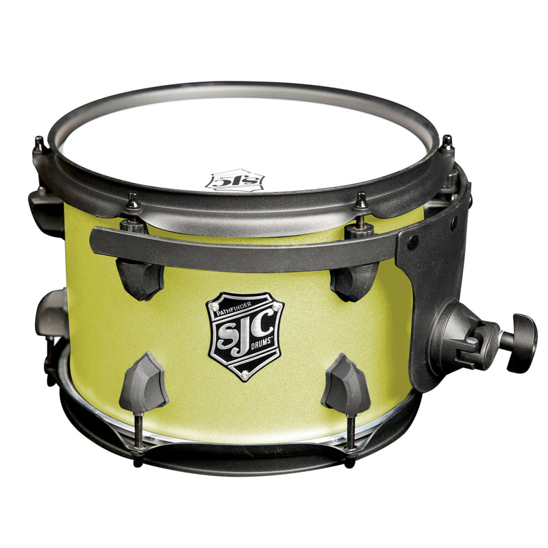 SJC Drums PFRT710FBSLWBJ Pathfinder Series Rack Tom (Sublime Lime Black) - 7" x 10"