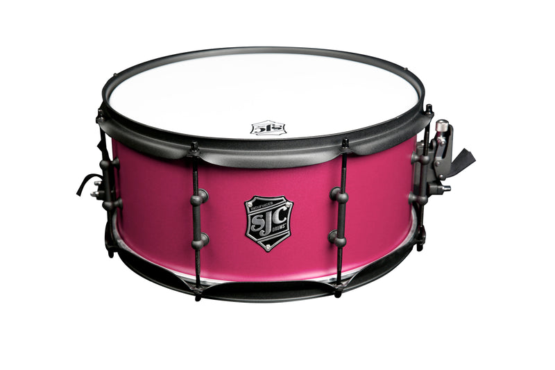 SJC Drums PFS6514FBMMWBJ Pathfinder Series Snare Drum (Mad Magenta Black) - 6.5" x 14"