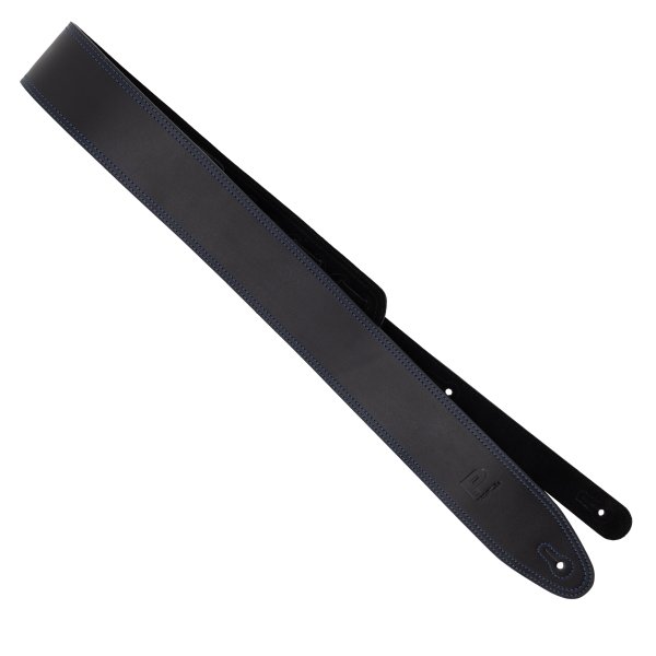 Profile IL-7100 Leather Strap with Blue Double Stitching (Black) - 2.5"