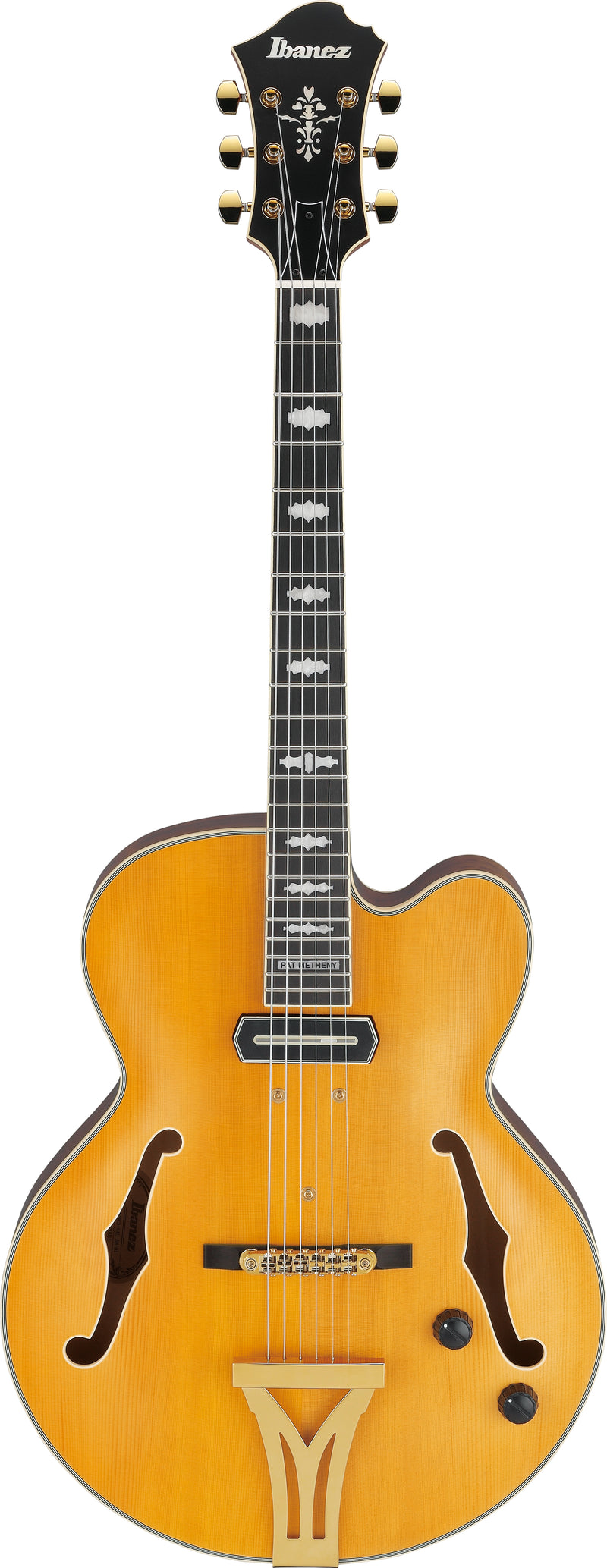 Ibanez PM3CNAL Pat Metheny Signature Hollow-Body Electric Guitar (Natural Amber Low Gloss)