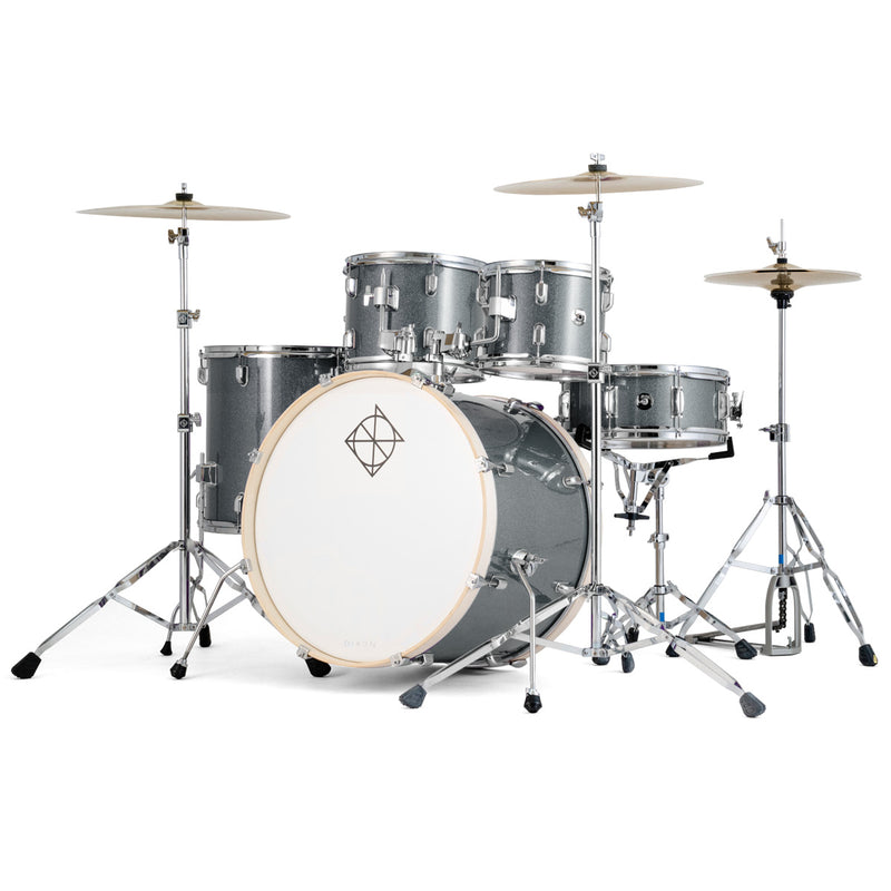 Dixon PODSP520C1BGM 5-Piece Drum Set Pack With 20" Bass Drum (Gun Metal)