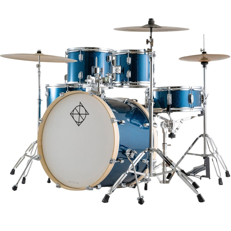 Dixon PODSP520C1OBS Spark 5-Piece Drum Set Pack With 20" Bass Drum (Ocean Blue Sparkle)