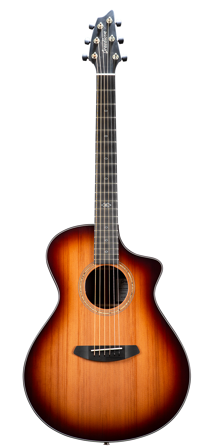 Breedlove PRCNS44CERWIR Premier Concert Acoustic-Electric Guitar (Edge Burst)