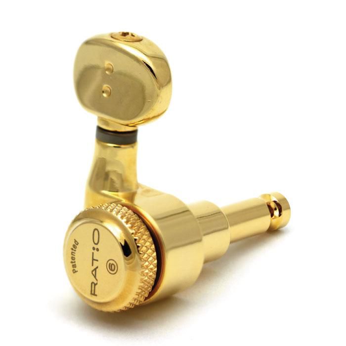 Graph Tech PRL-8731-G0 Ratio Electric Guitar Lock Machine Heads (Gold)